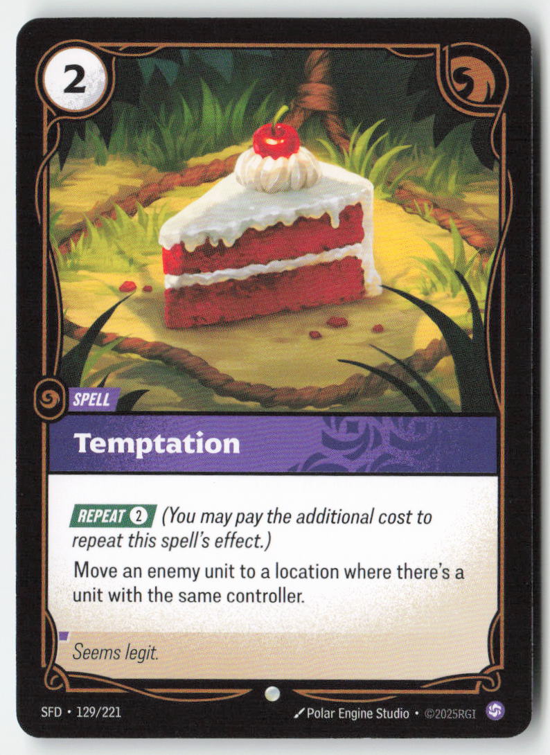 Temptation #129/221 - Spiritforged - Riftbound - Common - Lightly Played
