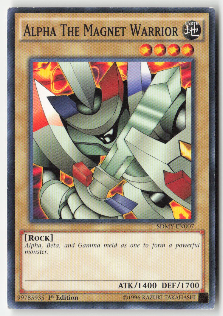 Alpha The Magnet Warrior SDMY-EN007 1st Edition Common Moderately Played