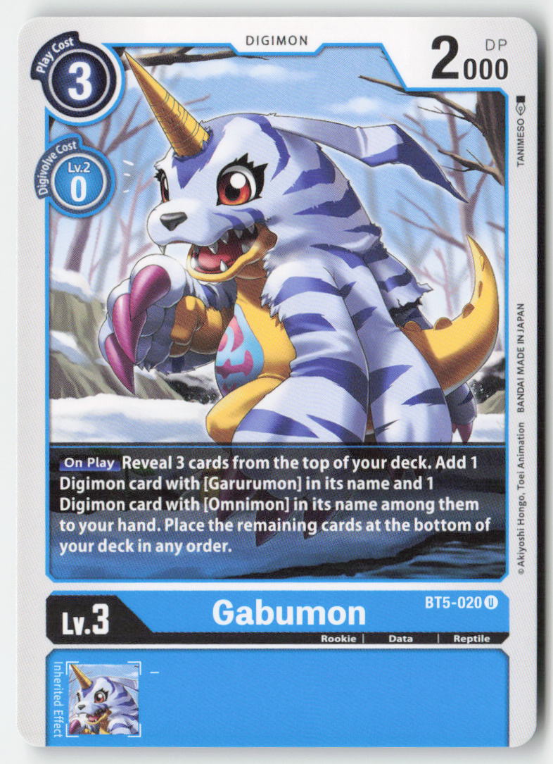 Gabumon BT5-020 Normal Uncommon Near Mint