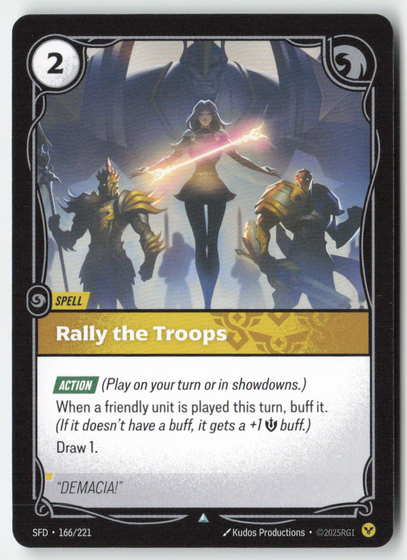 Rally the Troops #166/221 - Spiritforged - Riftbound - Uncommon - Lightly Played