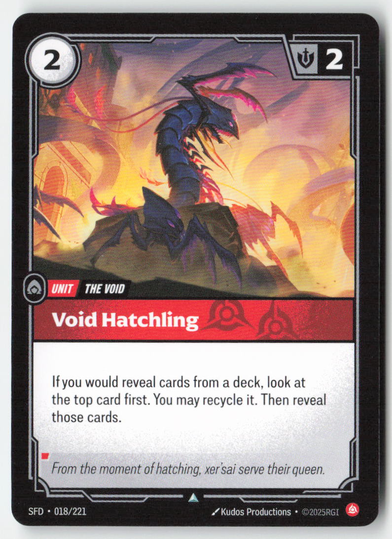 Void Hatchling #018/221 - Spiritforged - Riftbound - Uncommon - Lightly Played