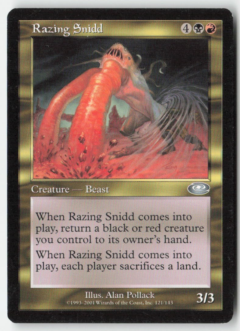Razing Snidd PLS 121 Uncommon Moderately Played, Front