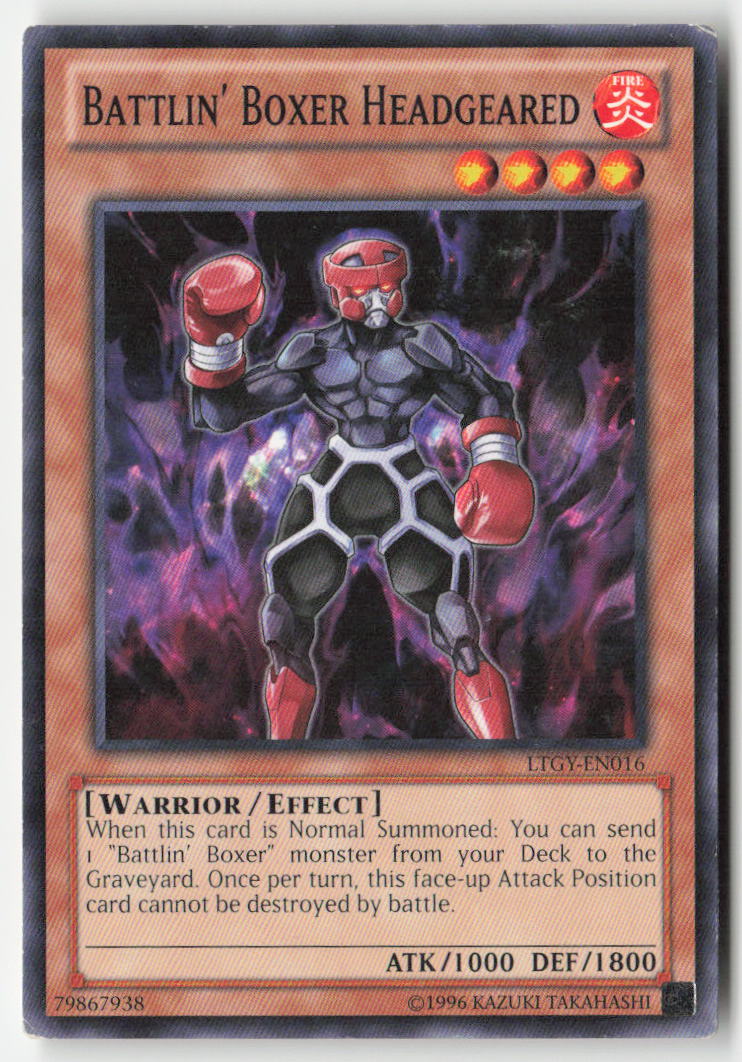 Battlin' Boxer Headgeared LTGY-EN016 Unlimited Common Moderately Played, Front