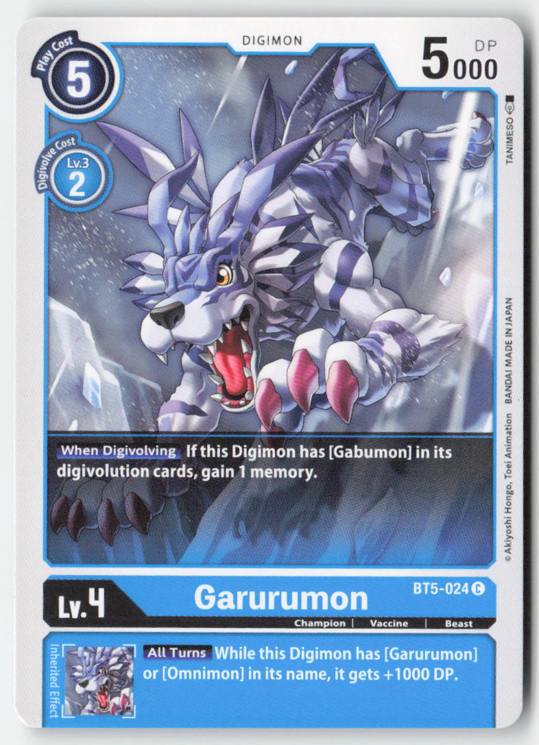 Garurumon BT5-024 Normal Common Near Mint, Front