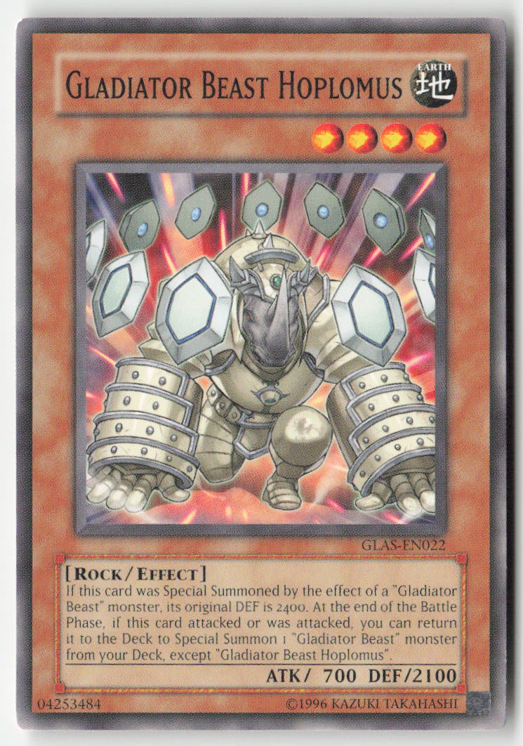 Gladiator Beast Hoplomus GLAS-EN022 Unlimited Common Moderately Played, Front