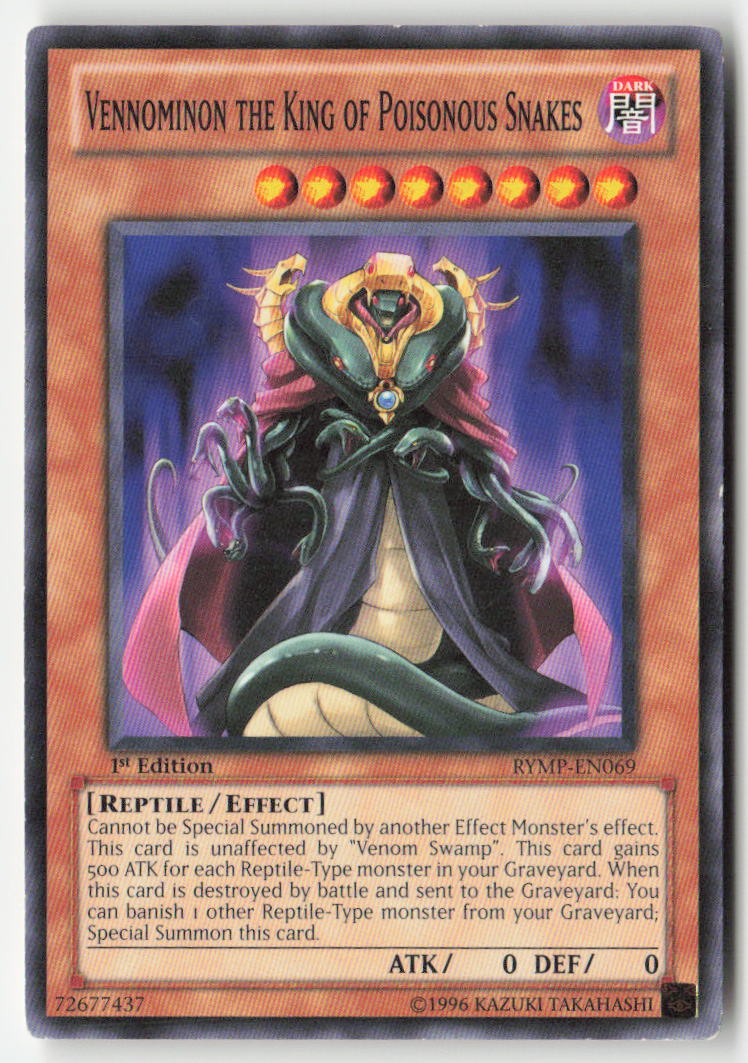 Vennominon the King of Poisonous Snakes RYMP-EN069 1st Edition Common Moderately Played
