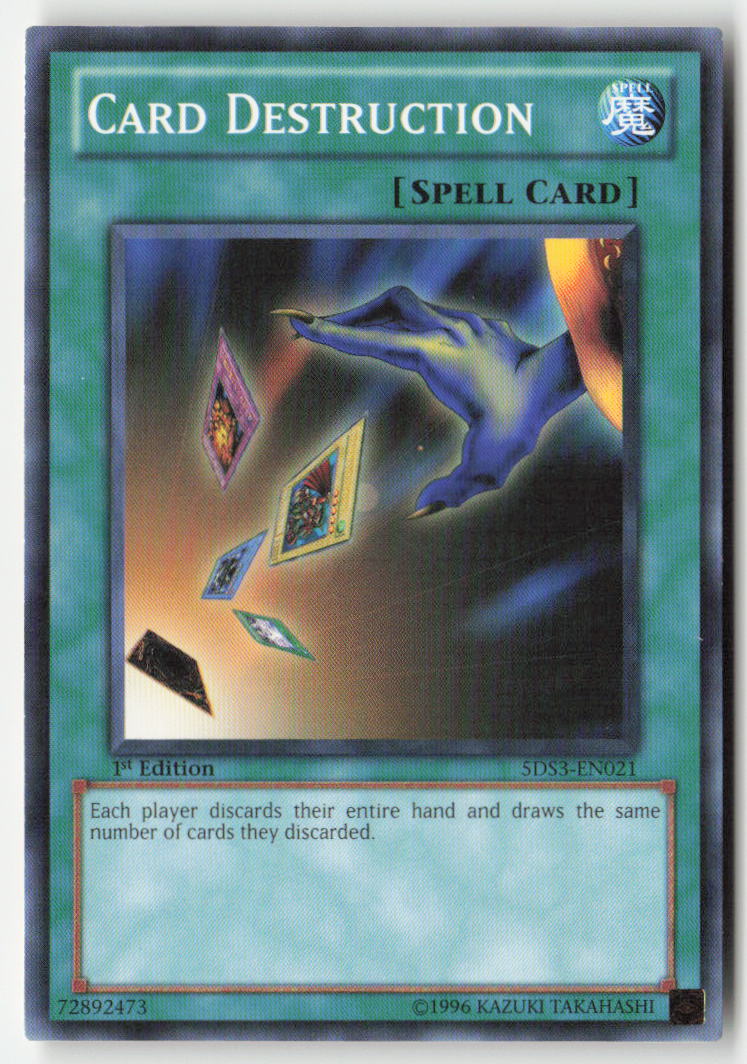 Card Destruction 5DS3-EN021 1st Edition Common Moderately Played, Front