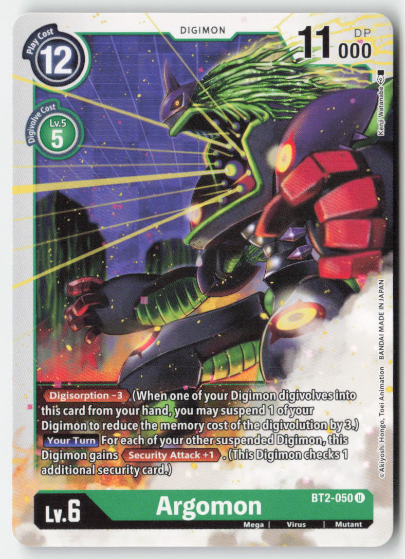 Argomon BT2-050 Normal Uncommon Near Mint, Front