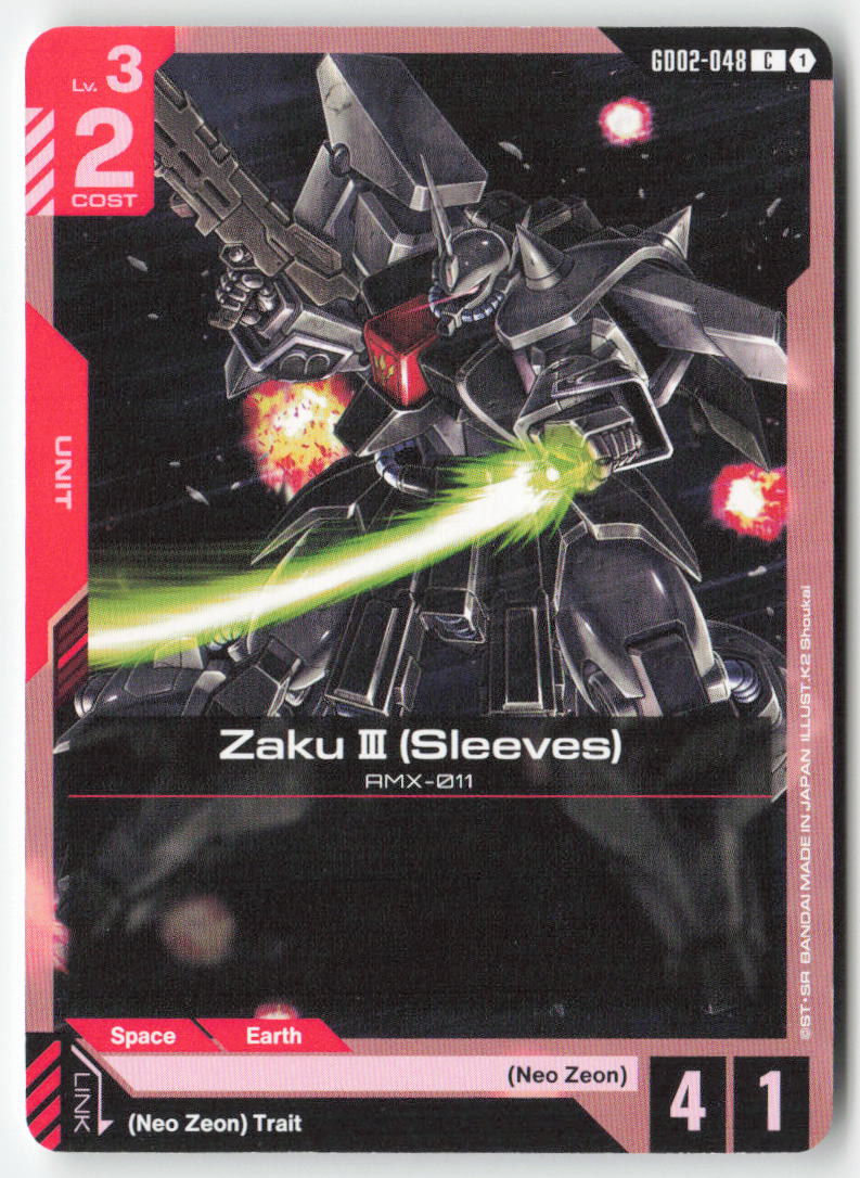 Zaku III (Sleeves) GD02-048 Common Normal Lightly Played