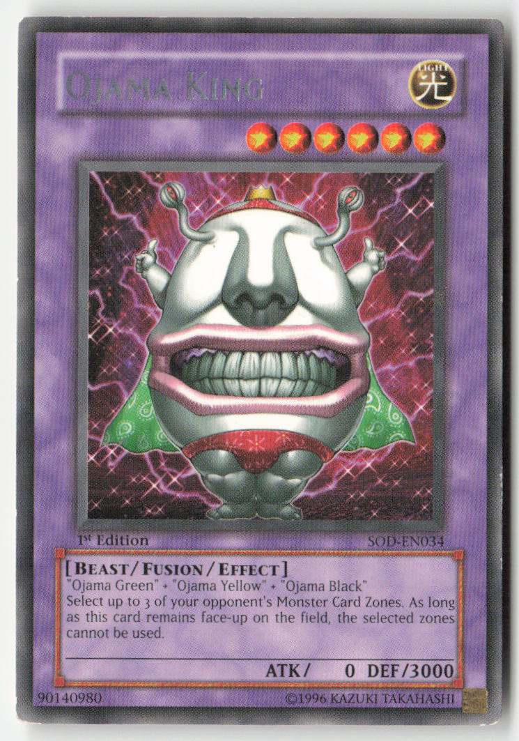 Ojama King SOD-EN034 1st Edition Rare Moderately Played, Front