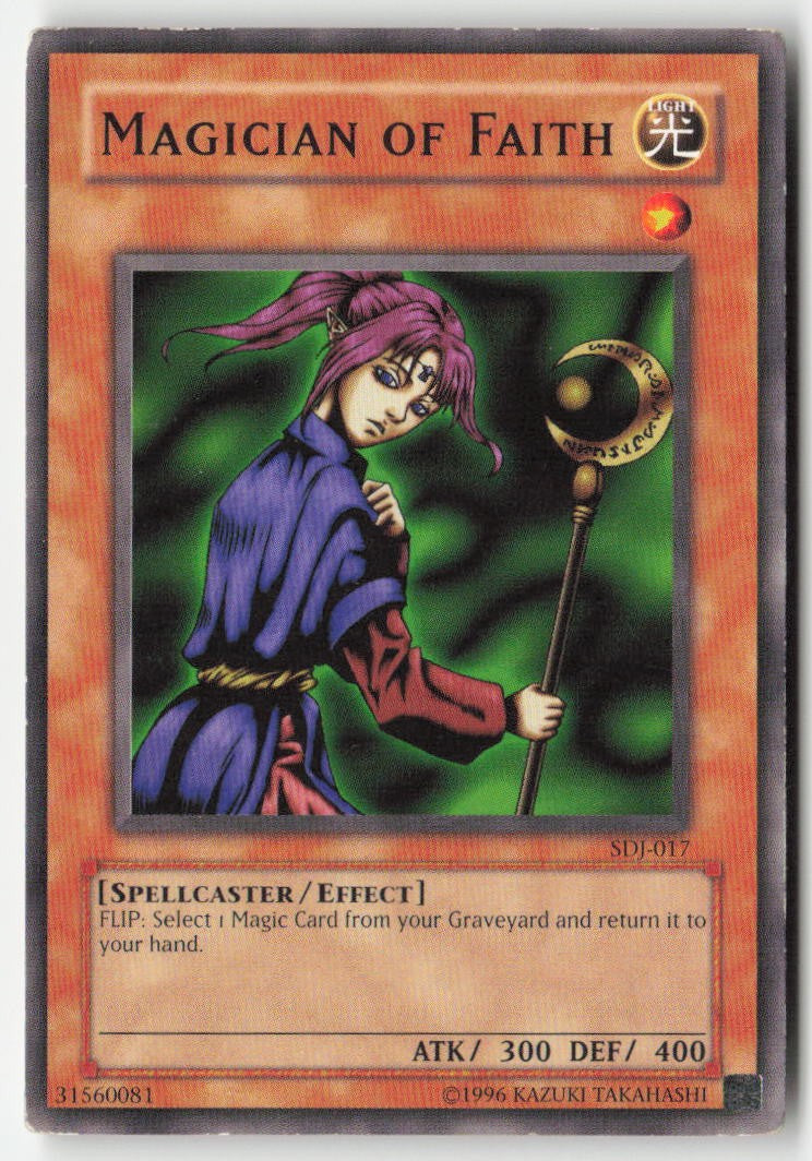 Magician of Faith SDJ-017 Unlimited Common Moderately Played, Front