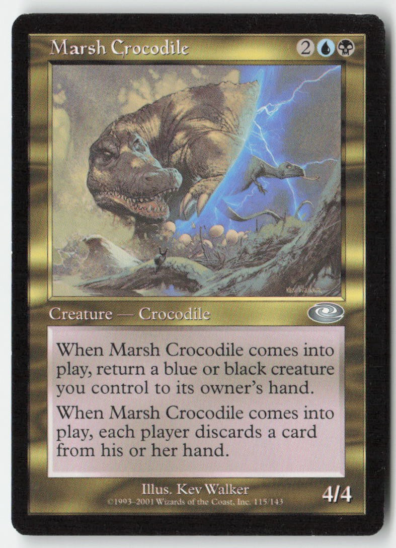 Marsh Crocodile PLS 115 Uncommon Moderately Played