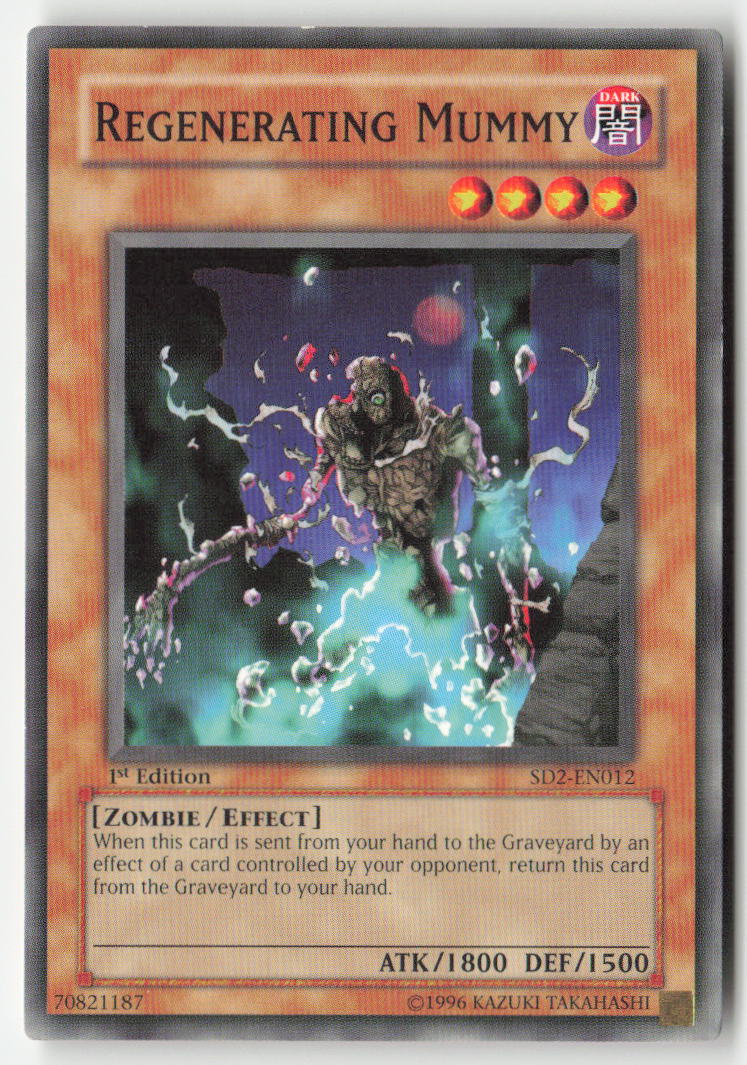 Regenerating Mummy SD2-EN012 1st Edition Common Moderately Played, Front