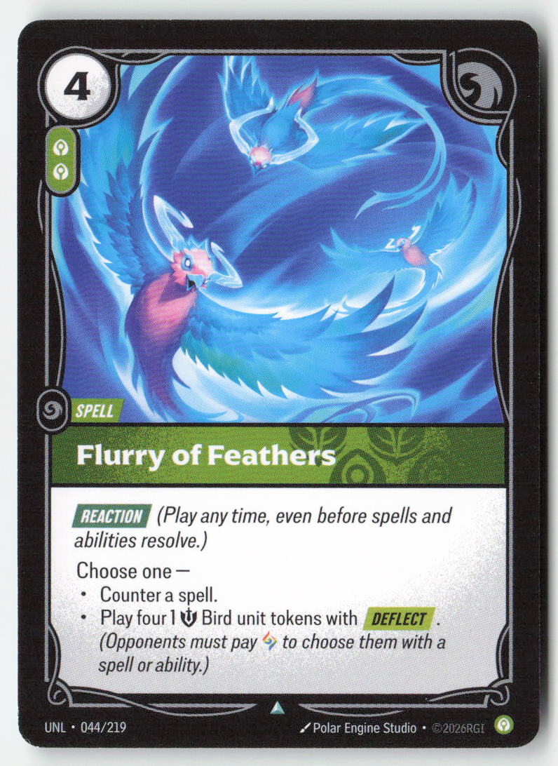Flurry of Feathers #044/219 - Unleashed - Riftbound - Uncommon - Lightly Played
