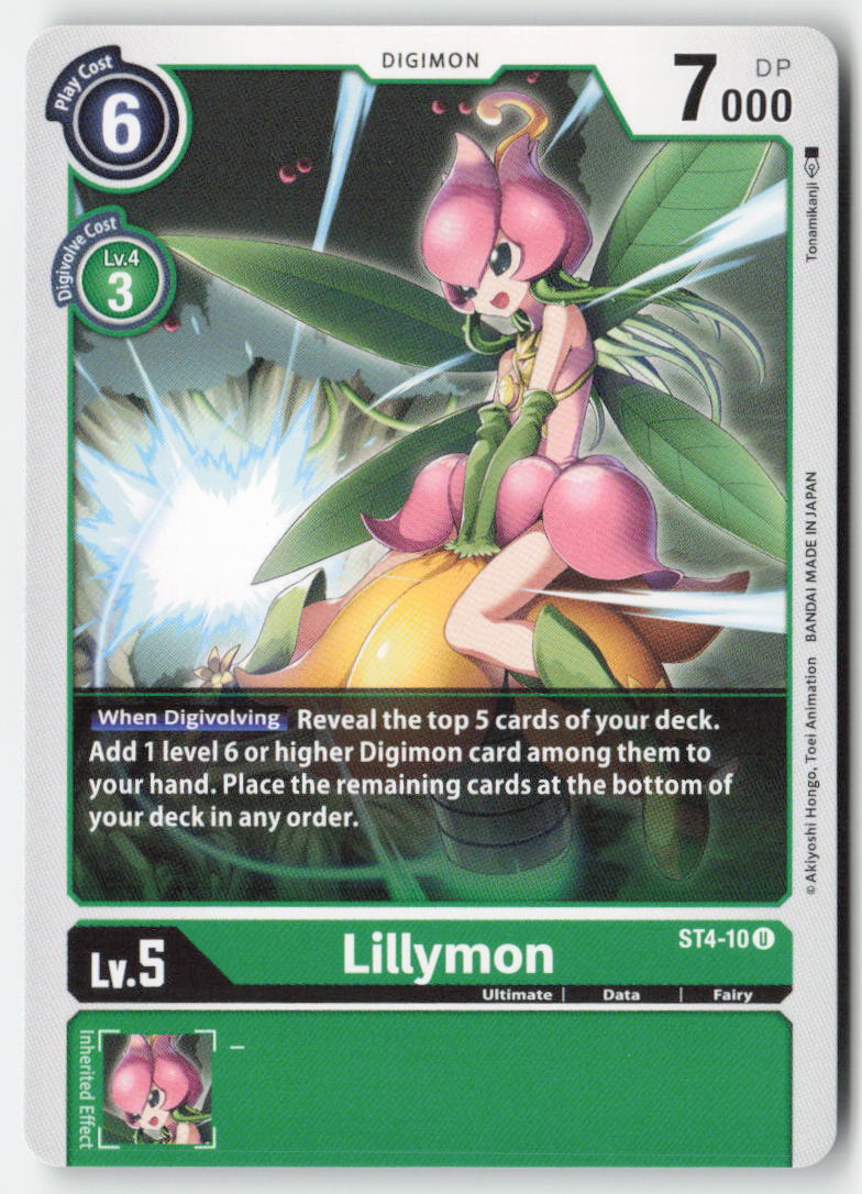 Lillymon ST4-10 Normal Uncommon Near Mint, Front