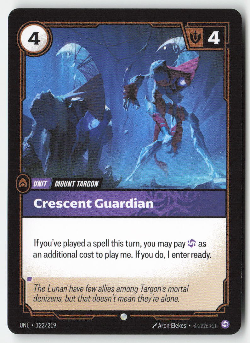 Crescent Guardian #122/219 - Unleashed - Riftbound - Common - Lightly Played