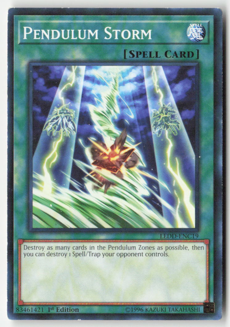 Pendulum Storm LEDD-ENC19 1st Edition Common Moderately Played, Front