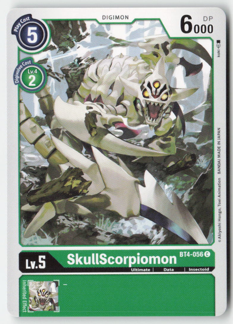 SkullScorpiomon BT4-056 Normal Common Near Mint, Front