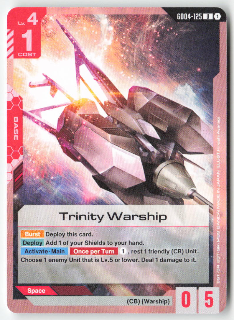 Trinity Warship GD04-125 Uncommon Normal Lightly Played, Front