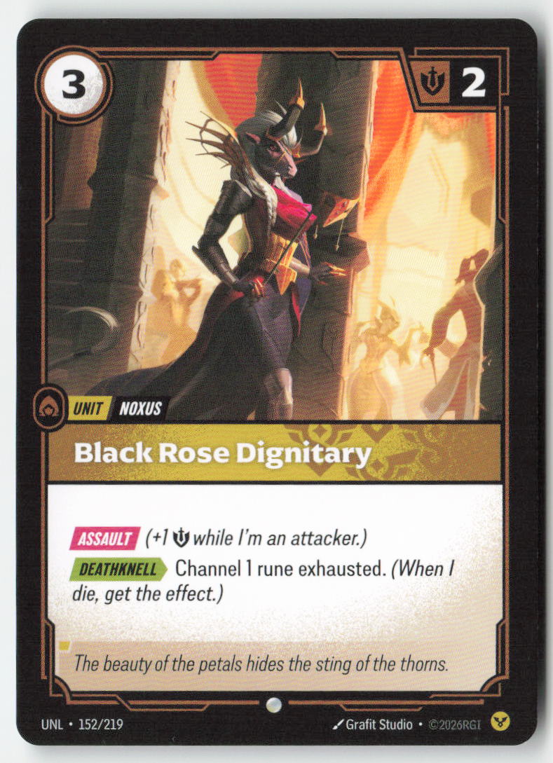 Black Rose Dignitary #152/219 - Unleashed - Riftbound - Common - Lightly Played