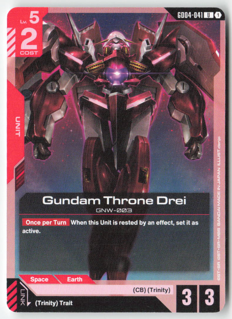 Gundam Throne Drei GD04-041 Uncommon Normal Lightly Played
