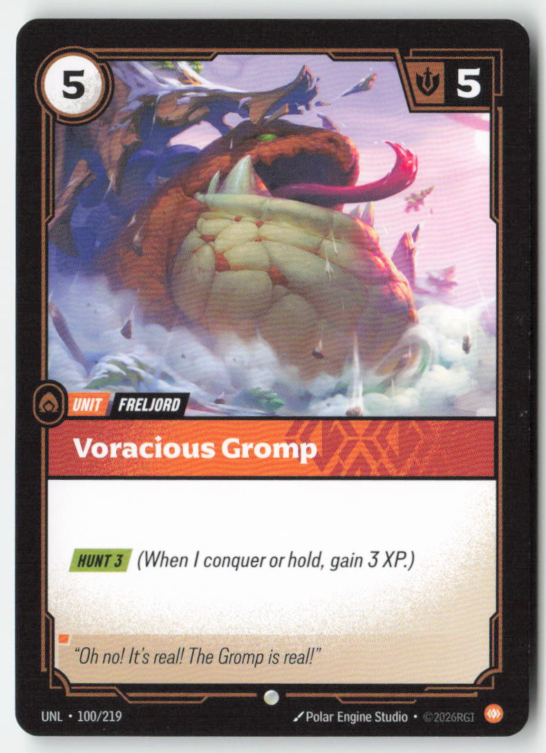 Voracious Gromp #100/219 - Unleashed - Riftbound - Common - Lightly Played