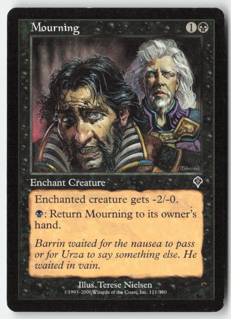 Mourning INV 111 Common Moderately Played, Front