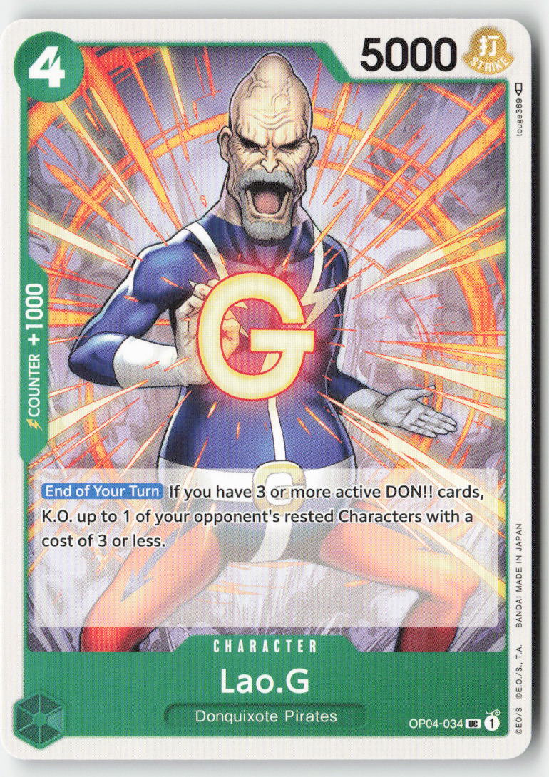 Lao.G OP04-034 Normal Uncommon Lightly Played