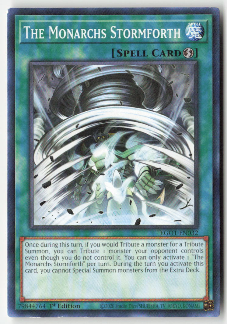 The Monarchs Stormforth EGO1-EN032 1st Edition Common Moderately Played