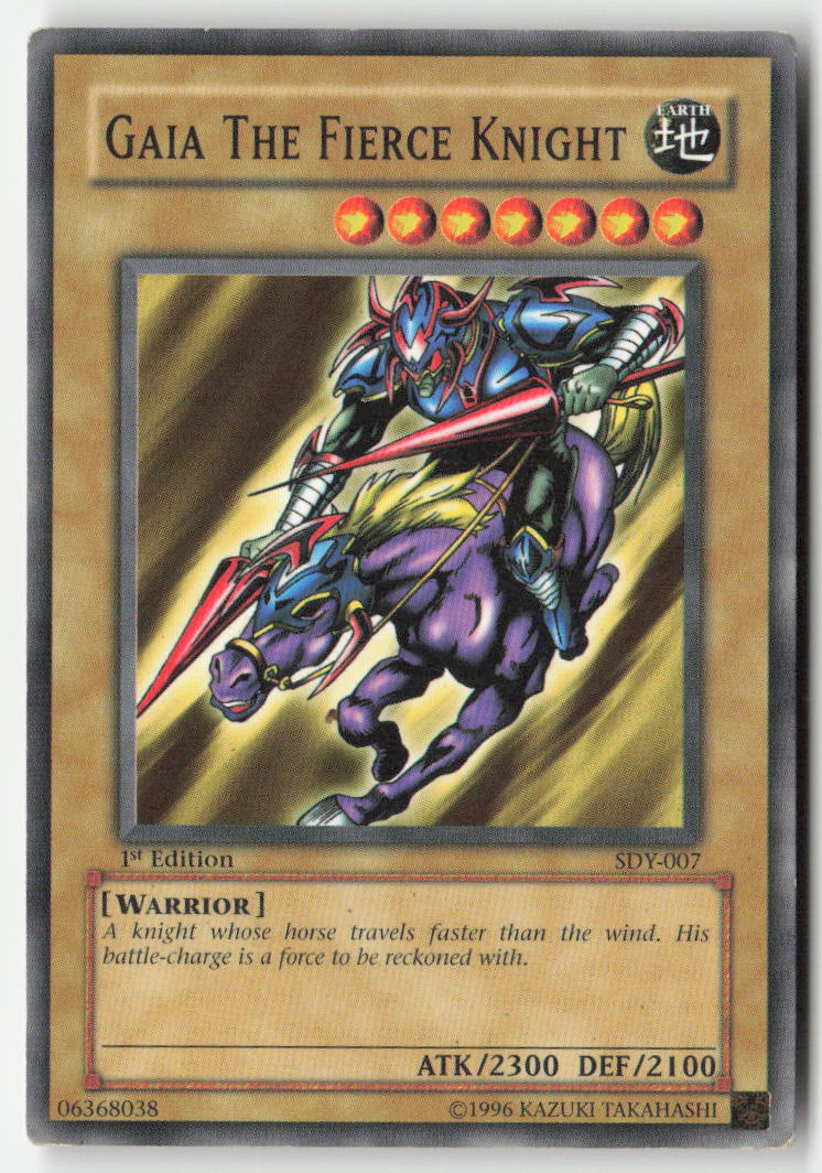Gaia The Fierce Knight SDY-007 1st Edition Common Moderately Played, Front