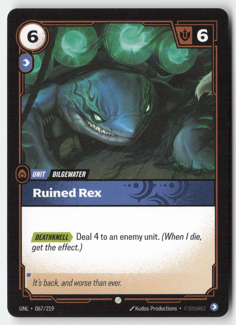 Ruined Rex #067/219 - Unleashed - Riftbound - Common - Lightly Played