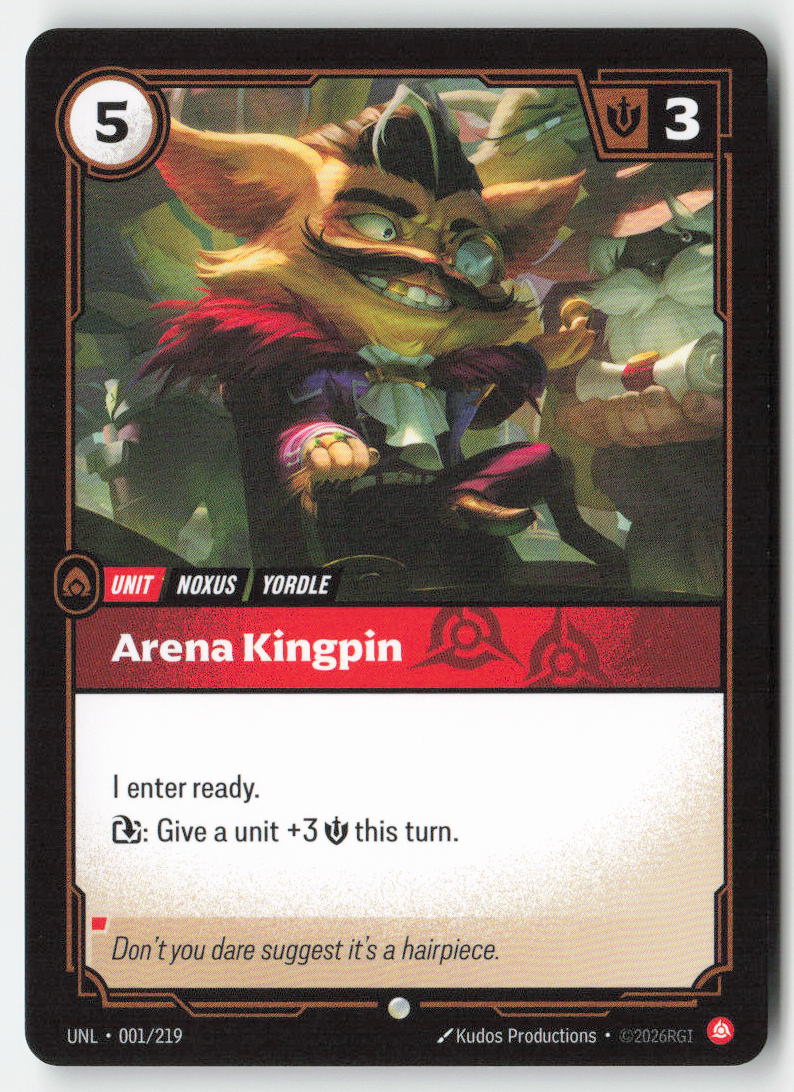 Arena Kingpin #001/219 - Unleashed - Riftbound - Common - Lightly Played