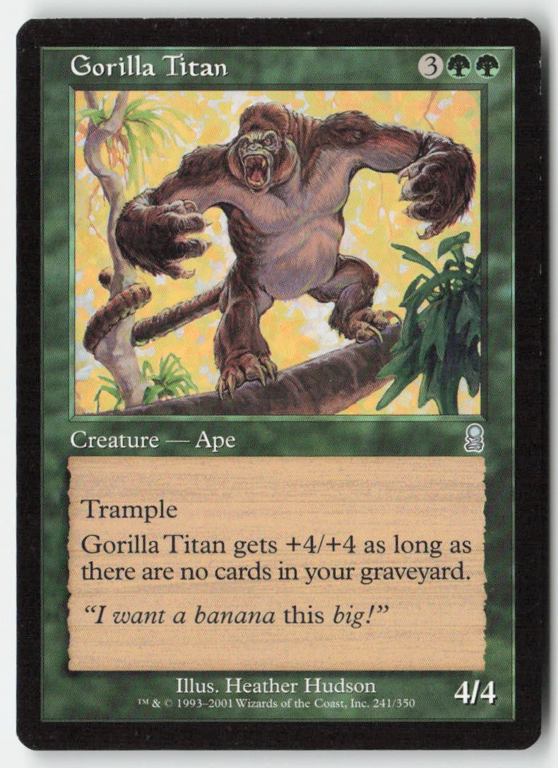 Gorilla Titan ODY 241 Uncommon Moderately Played, Front