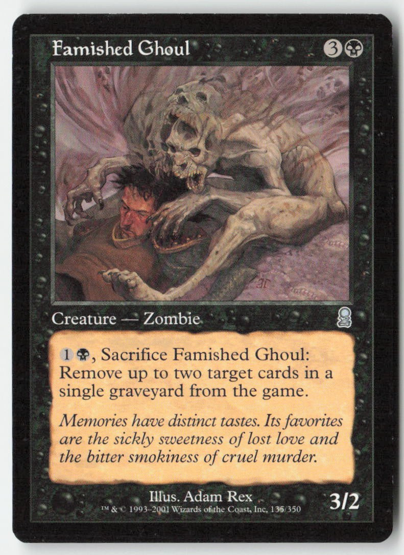 Famished Ghoul ODY 135 Uncommon Moderately Played, Front