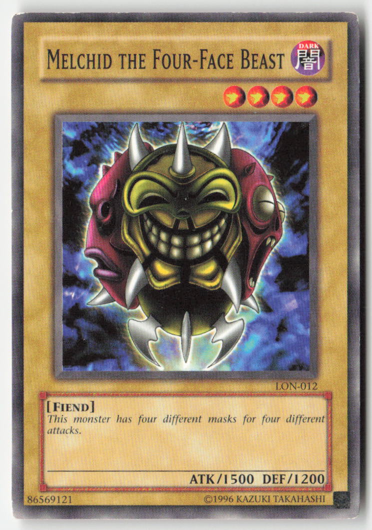 Melchid the Four-Face Beast LON-012 Unlimited Common Moderately Played, Front