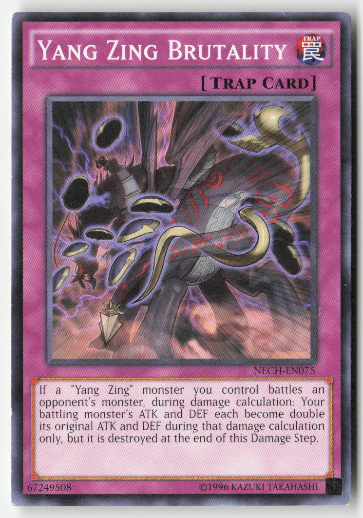 Yang Zing Brutality NECH-EN075 Unlimited Common Moderately Played, Front