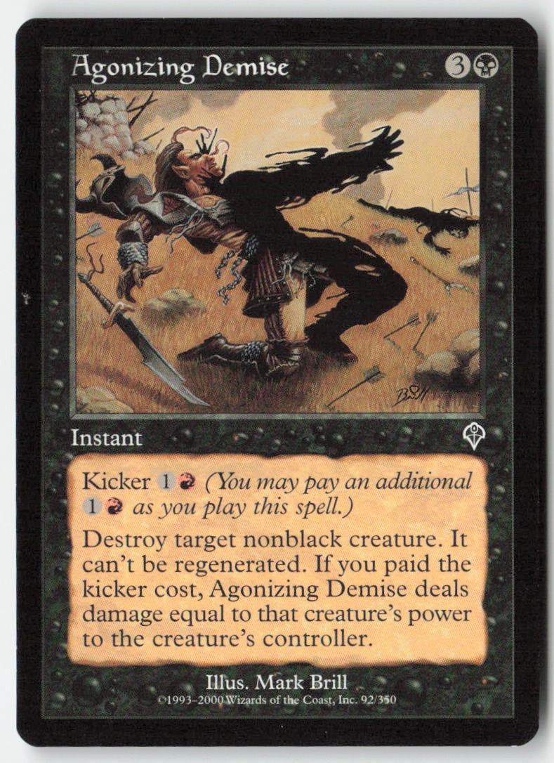 Agonizing Demise INV 92 Common Moderately Played