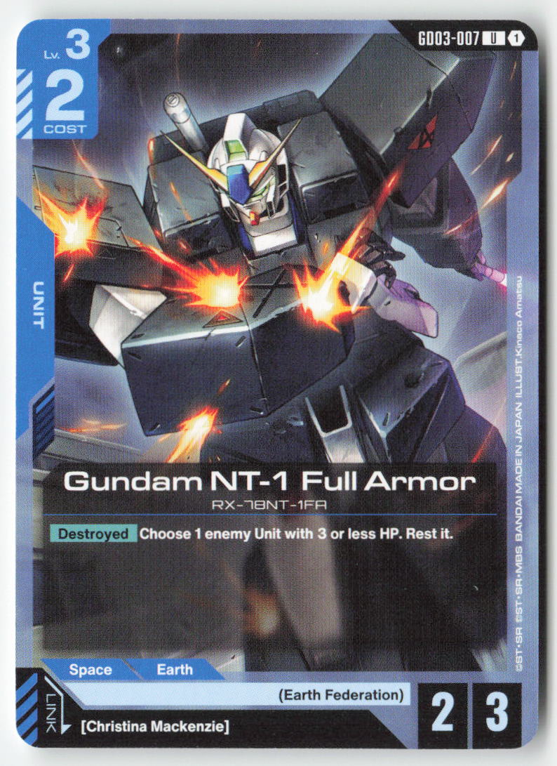 Gundam NT-1 Full Armor GD03-007 Uncommon Normal Lightly Played
