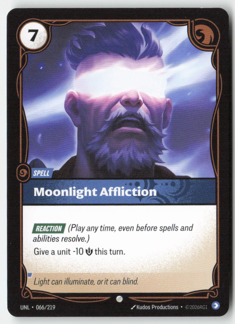 Moonlight Affliction #066/219 - Unleashed - Riftbound - Common - Lightly Played