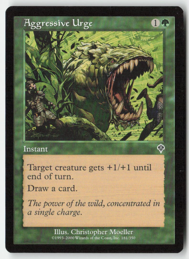 Aggressive Urge INV 181 Common Moderately Played, Front