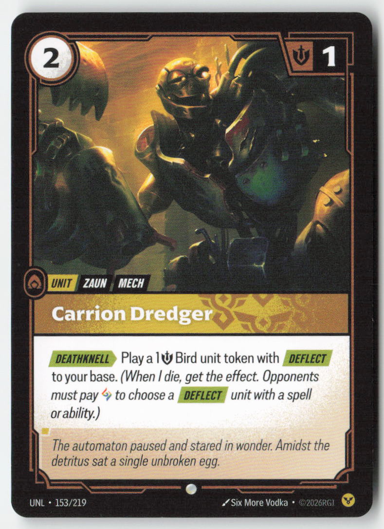 Carrion Dredger #153/219 - Unleashed - Riftbound - Common - Lightly Played, Front