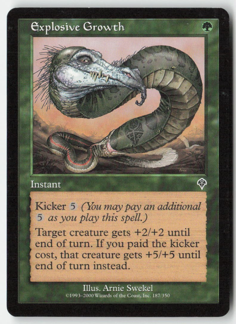 Explosive Growth INV 187 Common Moderately Played, Front