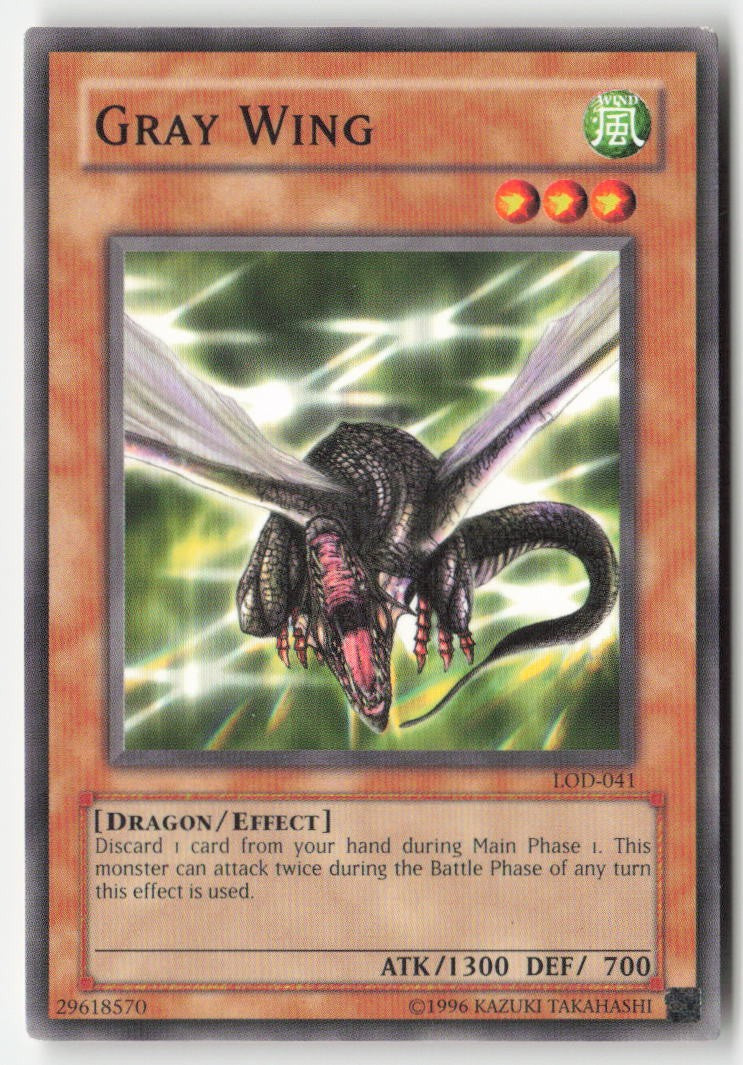Gray Wing LOD-041 Unlimited Common Moderately Played, Front
