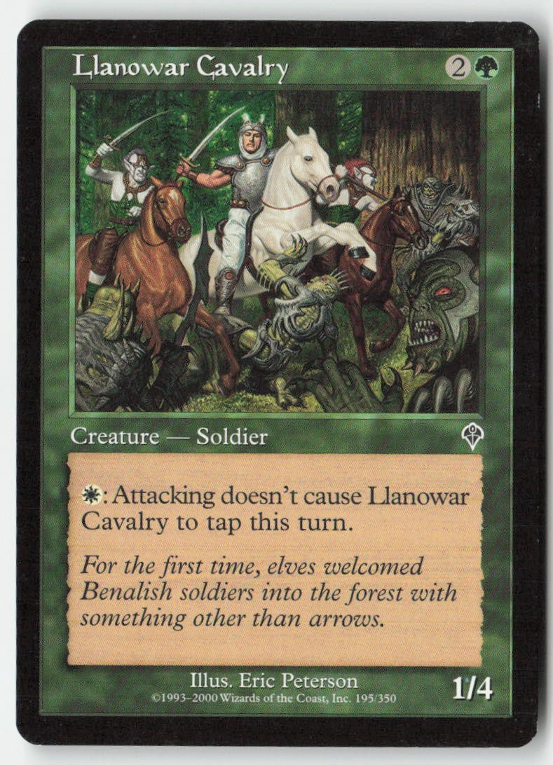 Llanowar Cavalry INV 195 Common Moderately Played