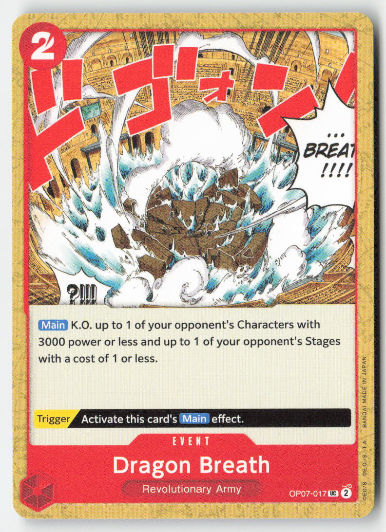 Dragon Breath (Reprint) (PRB-02 Reprint) OP07-017 Normal Uncommon Lightly Played