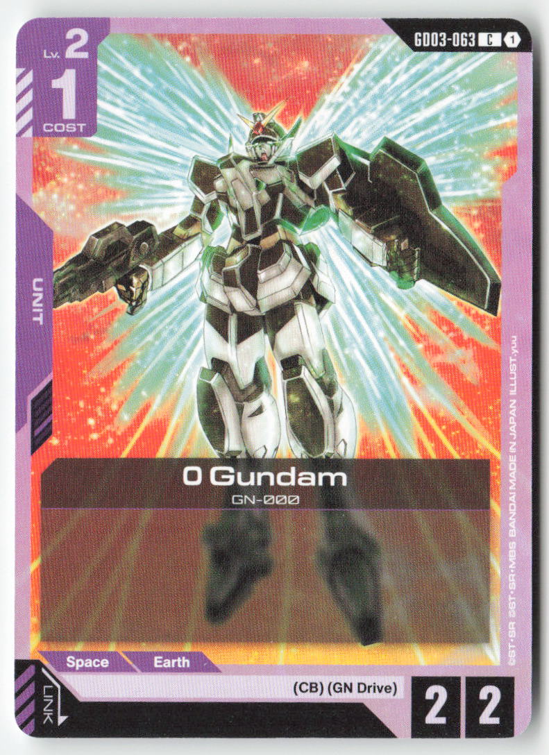 0 Gundam GD03-063 Common Normal Lightly Played, Front