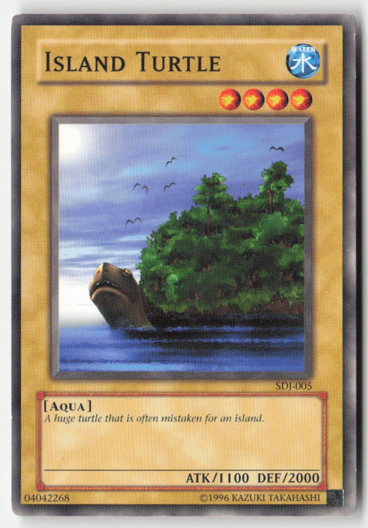 Island Turtle SDJ-005 Unlimited Common Moderately Played, Front