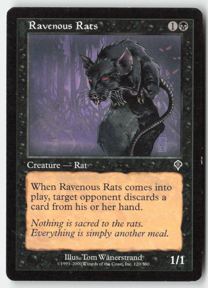 Ravenous Rats INV 120 Common Moderately Played, Front