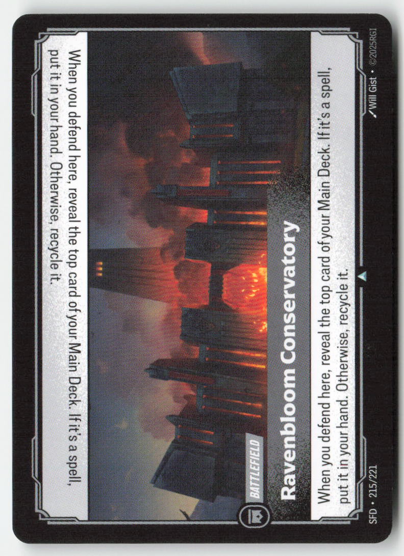 Ravenbloom Conservatory #215/221 - Spiritforged - Riftbound - Uncommon - Lightly Played