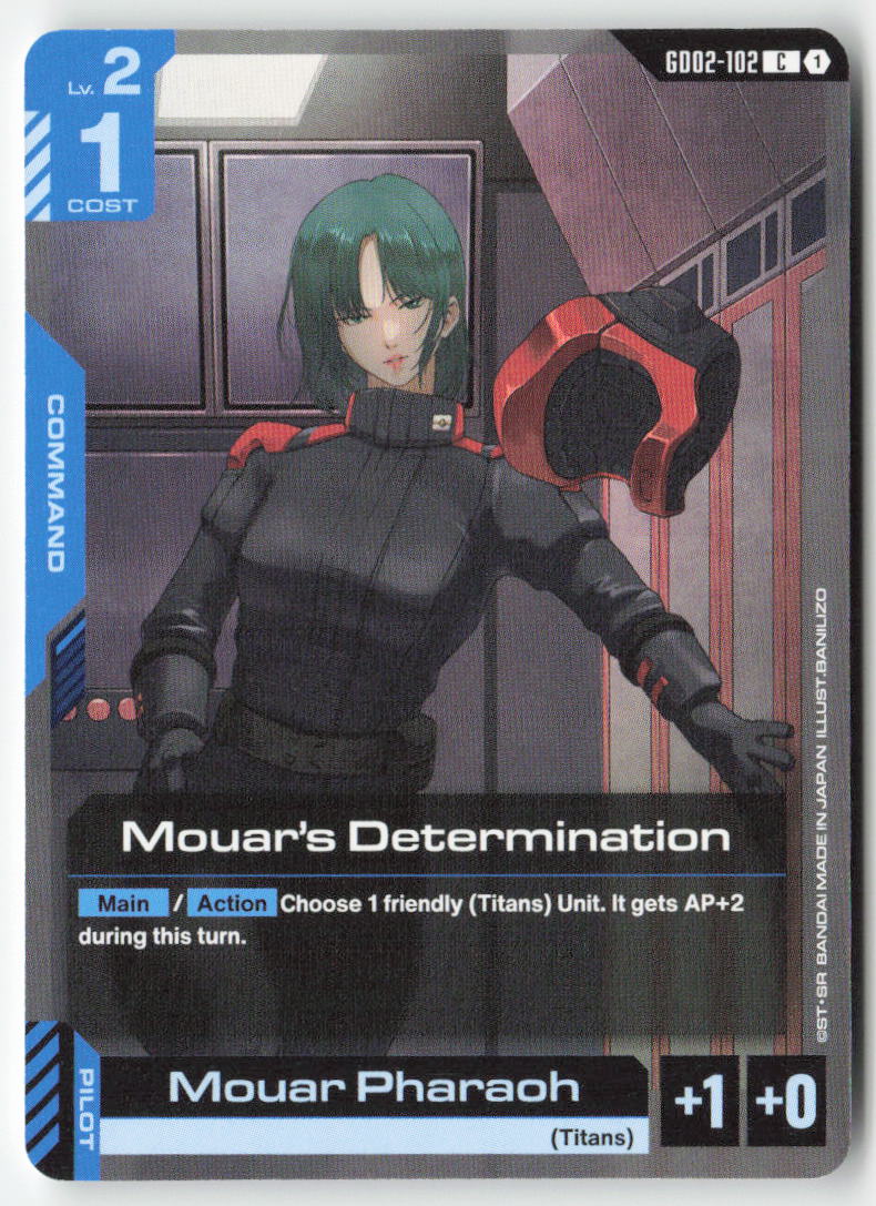 Mouar's Determination GD02-102 Common Normal Lightly Played